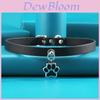 Dark Dog Claw Leather Choker For Women With Owl Charm And Stylish Design