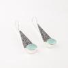 Gemma di Calcedonio Acquamarina Naturale Gioielli in Argento Sterling 925 Orecchini Fatti a Mano 1.9" EE-165-19