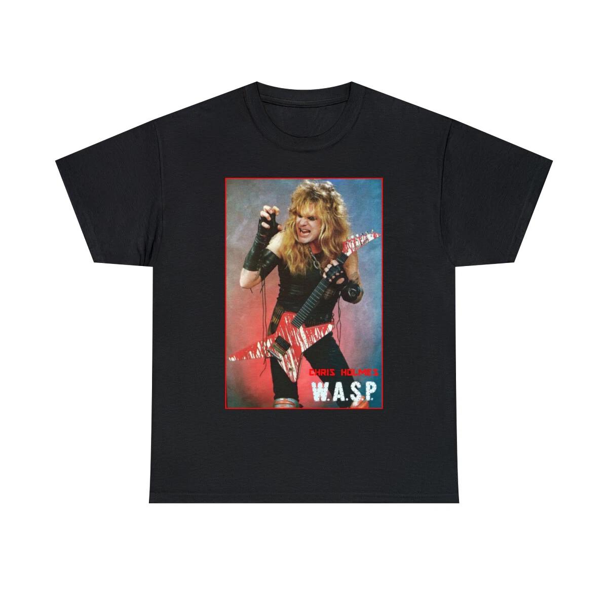 

Chris Holmes of Wasp 80s LA metal Short Sleeve Tee XL