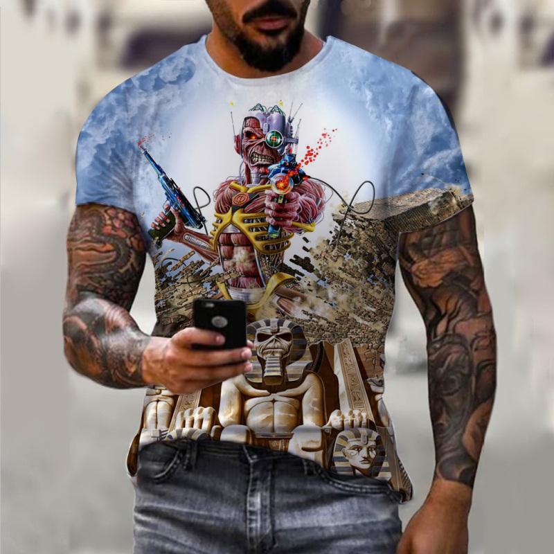 

Men s Classic Gothic T-shirts Vintage Horror Skull 3D Print T Shirt Summer Fashion Hip-Hop Men Short-Sleeved Men Clothing 2024
