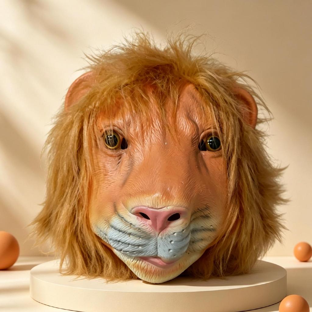 Löwenmaske Fellmähne Ganzkopf für Erwachsene