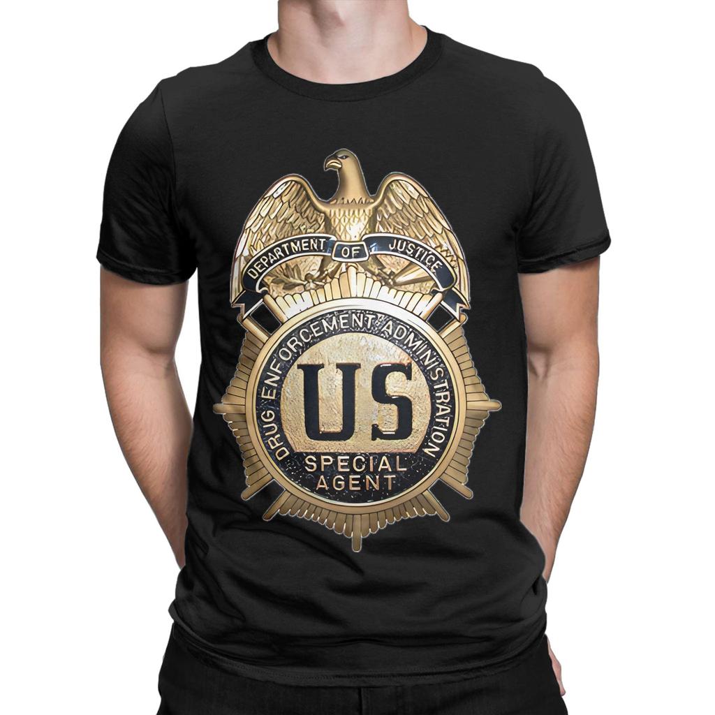 Vintage DEA Special Agent US TShirts Men Women Crew Neck Pure Cotton T Shirts  Short Sleeve Tees Adult Tops