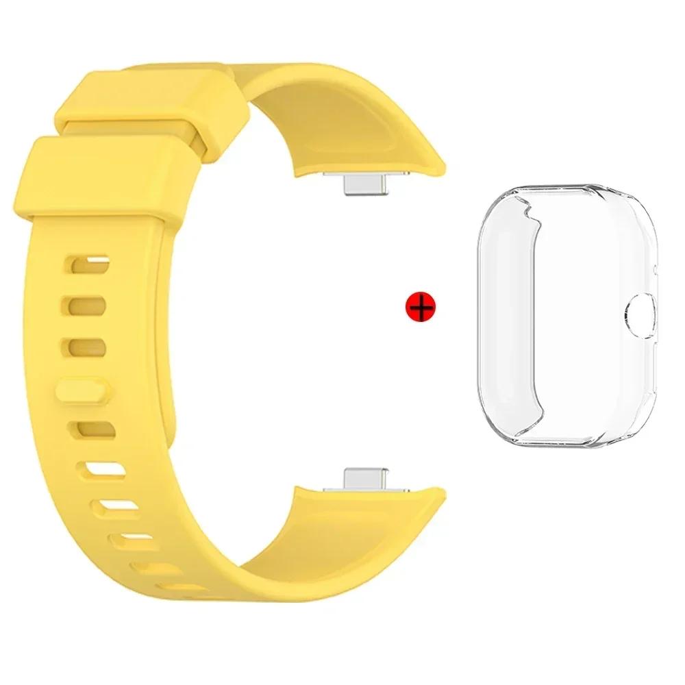 Watchband + Case For Xiaomi Redmi Watch 4 Strap Replacement Silicone Strap For Xiaomi Redmi Watch4 Correa Bracelet Cases Cover
