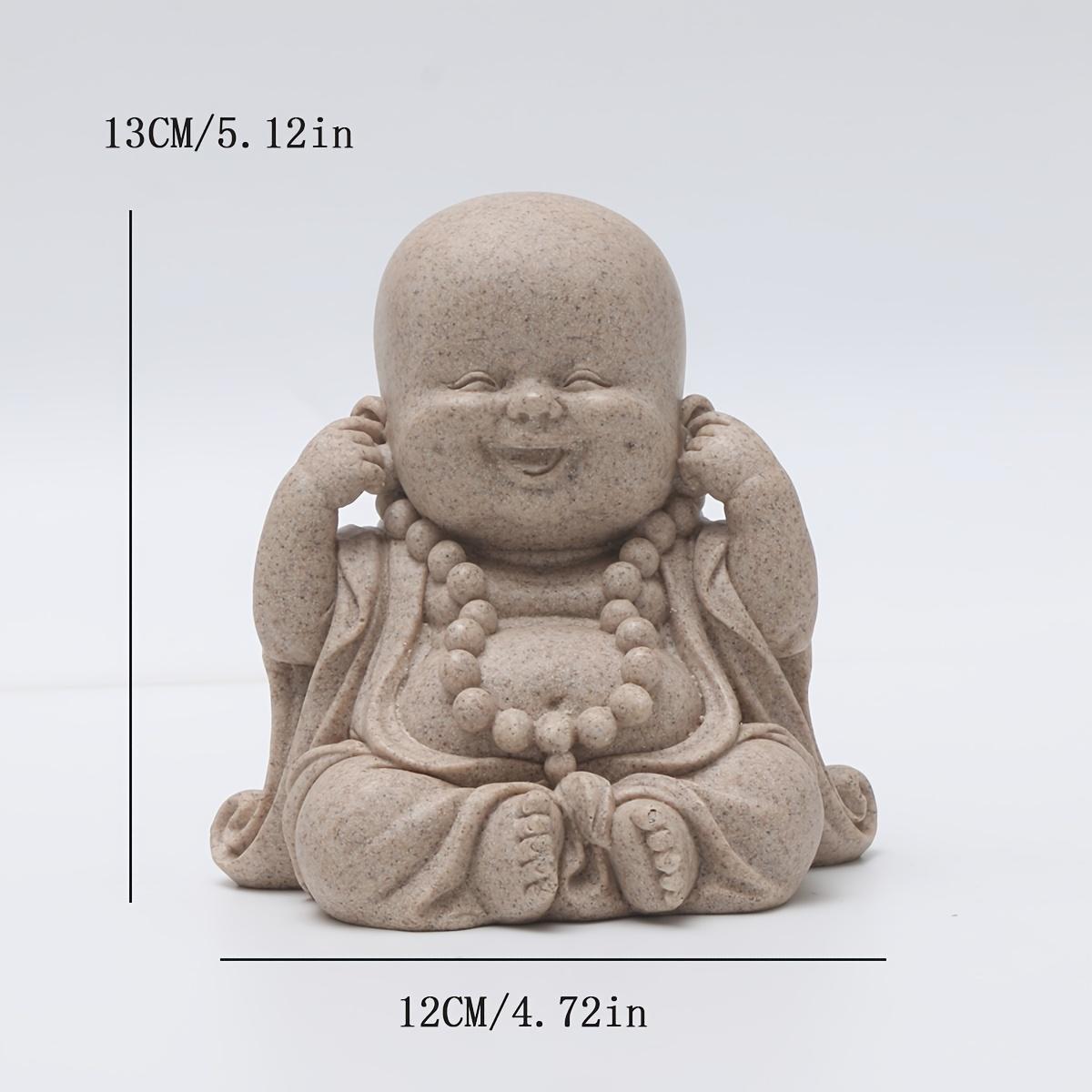 [Whimsical Design] Adorable Zen-Inspired Resin Monk Figurine - Perfect for Indoor/Outdoor Decor,Buddha Statues