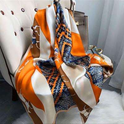 Women's New High-end Silk Spring and Autumn Summer Versatile Shawl Thin Sun Protection Neck Protection Fashionable Scarf