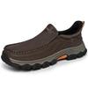 Men's Spring Loafers - Outdoor Casual Hiking, Thick Sole, Wear-Resistant, Slip-On Leather Shoes