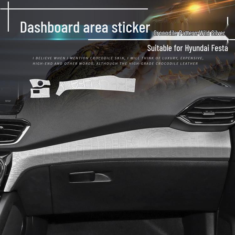 

Crocodile Texture Film for Festa 19-21 Center Console & Navigation Dashboard Decor