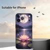Shine Brightly Lotus Flower Phone Case For iPhone 17,16,15,14,13,12,11 Plus,Pro Max,XS,Soft Silicone Black Cover