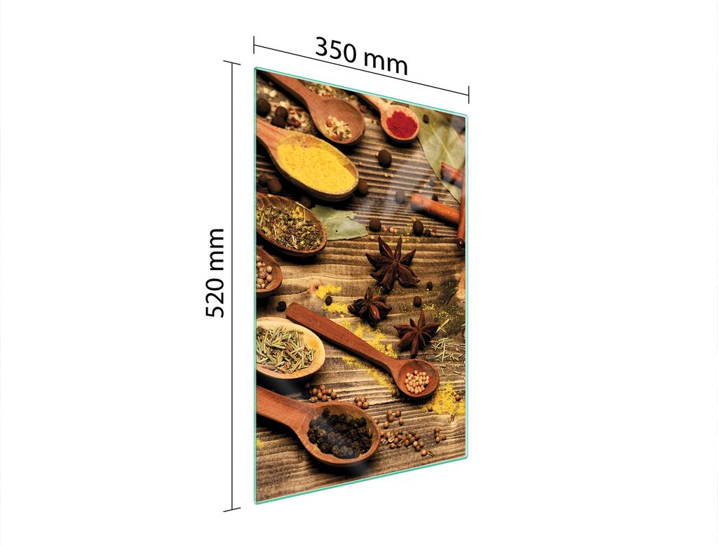 SZKLANA DESKA DO KROJENIA 35x52 PRZYPRAWY