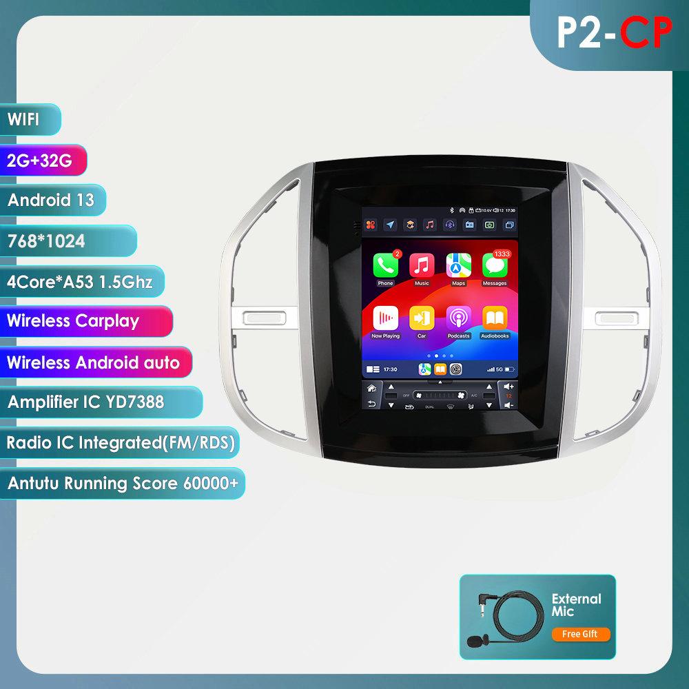 

Hizpo 9.7 Intelligent Screen 2din Android Car Radio Multimedia Video Player for Benz Vito 2014 - 2020 GPS Carplay Auto Stereo 4G RDS P2CP 4Core 2G 32G