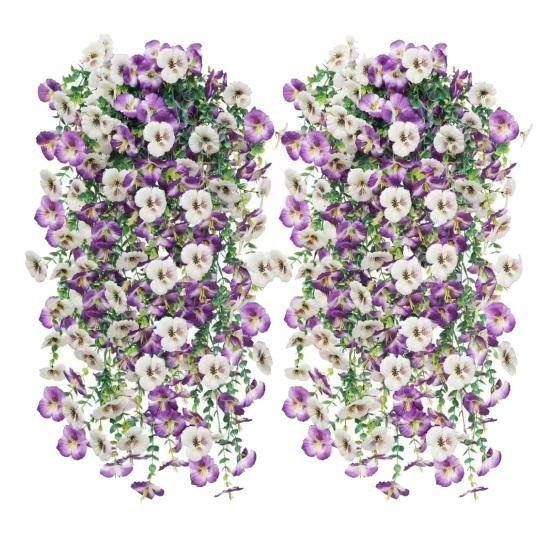 Yousheng 1/2Pcs Simulated Plants Easy to Care No Watering No Withering Bright Color Realistic Appearance Decorative Fake Plant Home Decor