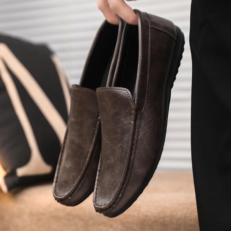 Herren Freizeit Schuhe zum Hineinschlüpfen Formelle Leder Herren Loafer Luxus Marke Business Schuhe Bequem Weich Herren Fahrerschuhe Mokassins
