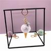 Ice Cream Keychain Cute Bag Cartoon Plush Pendant Cone Car Key Chain Ring Hairball Creative Gift