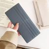 PU Leather Long Wallet Korean Style Zipper Coin Purse Portable Credit Card Holder  Women