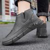 Autumn Men's High Top Casual Boots  Non Slip Comfortable Outdoor Work Boots   Soft Soled Trendy Boots Versatile Male Shoes