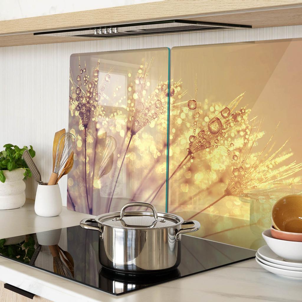 Durable And Stylish Glass Boards With Dandelion Pattern In The Morning 2X40X52 Cm
