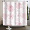 Floral Shower Curtain Flower Butterfly Waterproof Polyester Bathroom Curtain With Hooks Bathtub Screen