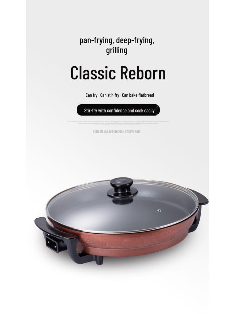 Large Non-stick Multifunctional Electric Frying Pan and Pancake Maker for Home and Commercial Use