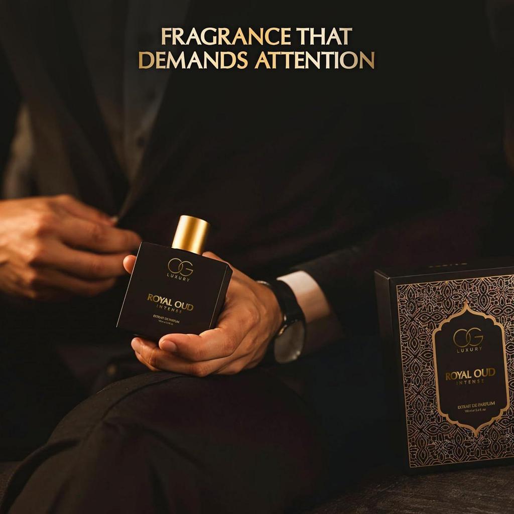 OG Luxury Royal Oud Intense Extrait De Parfum for Men | Long Lasting Perfume | Bold Notes of Saffron, Vetiver & Oud