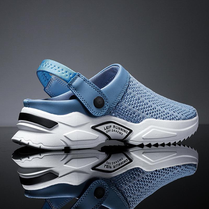 Fashion Men Sandals Platform Sandals Designer Mesh Mules Breathable Padded Beach Slippers 2025 Slip on Lightweight Men Sneakers
