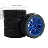 Maze Pattern Tire High Traction 1/10 Scale Rally Car Wheel Set Rubber Tires for Track