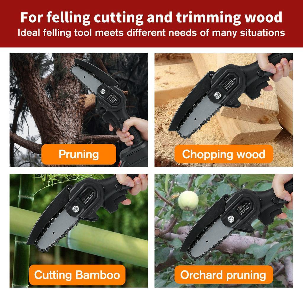 88V Cordless Reciprocating Saw 4 Blades Rechargeable Electric Saw Metal Cutting Woodworking Tool Kit with 1/2 Battery +Box