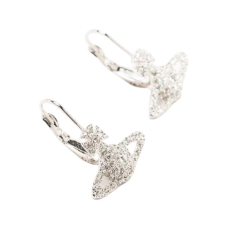 Vivienne Westwood Grace Orb Logo Metal Earrings Women earrings Silver 6202002702P116CN F,Silver