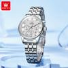 OLEVS Montre Femme Originale Business Automatique Date Étanche Chronographe Haut Luxe Élégante Diamant Montre Quartz Femme
