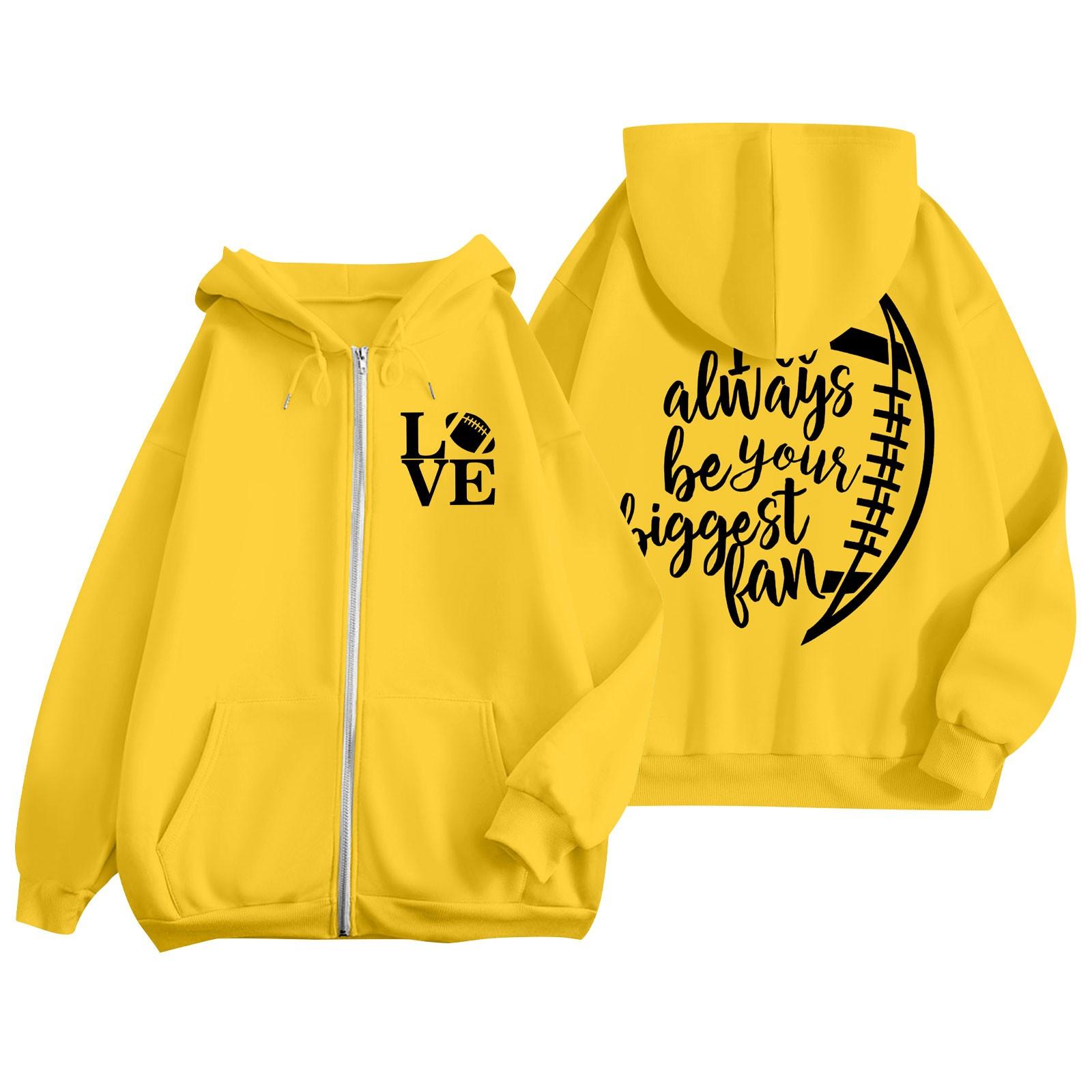 

Женская однотонная толстовка с длинным рукавом на молнии, повседневная, удобная, свободная, легкая женская толстовка XL жёлтый