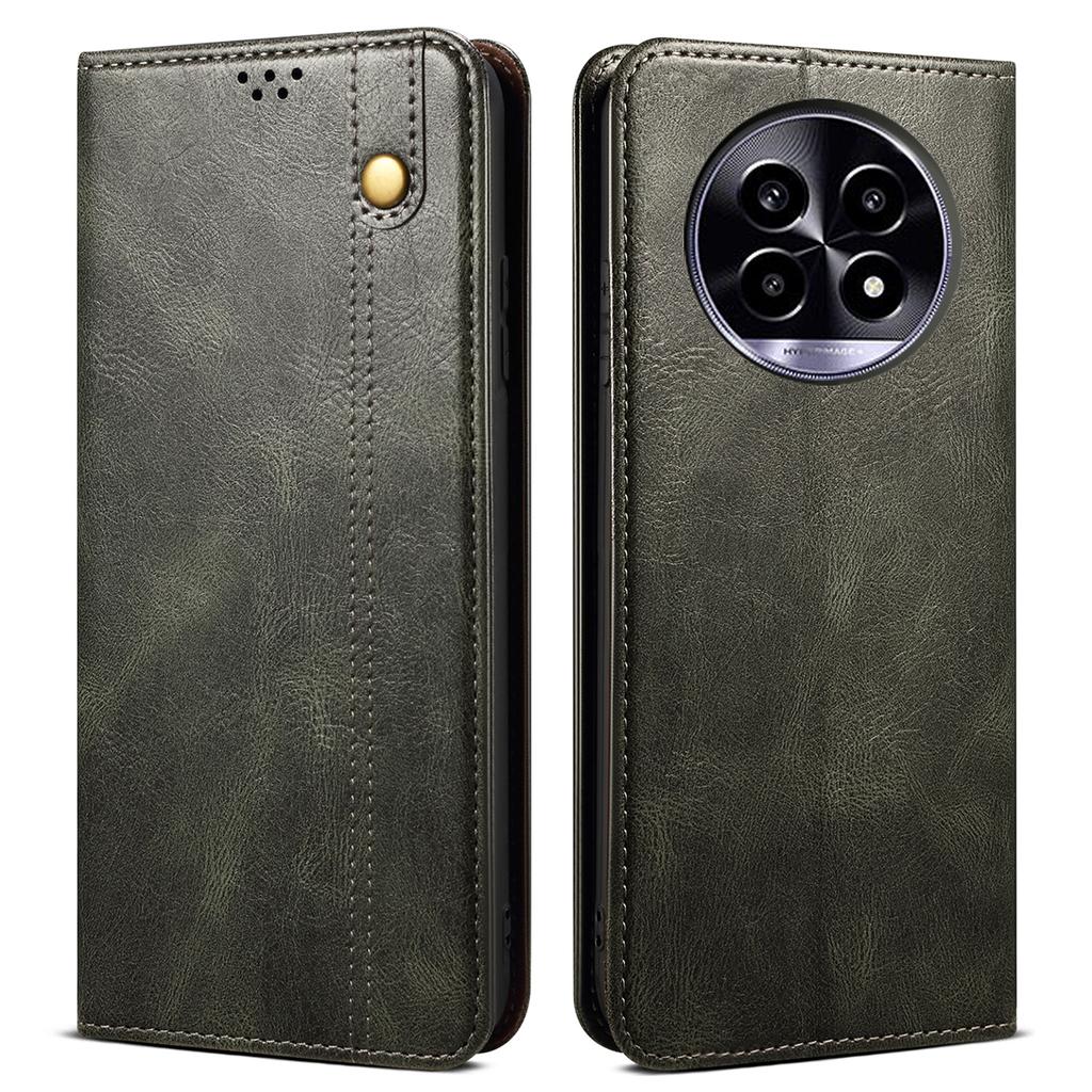 For Realme 13 Pro 5G (Global)/13 Pro+ 5G (Global) Case Crazy Horse Texture Waxy Leather Wallet Stand Cover