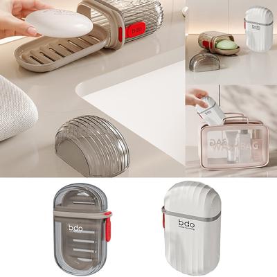 Creative Sealed Drain Portable Small Soap Box Business Trip Convenient Travel Soap Box Light Luxury Travel Soap Box