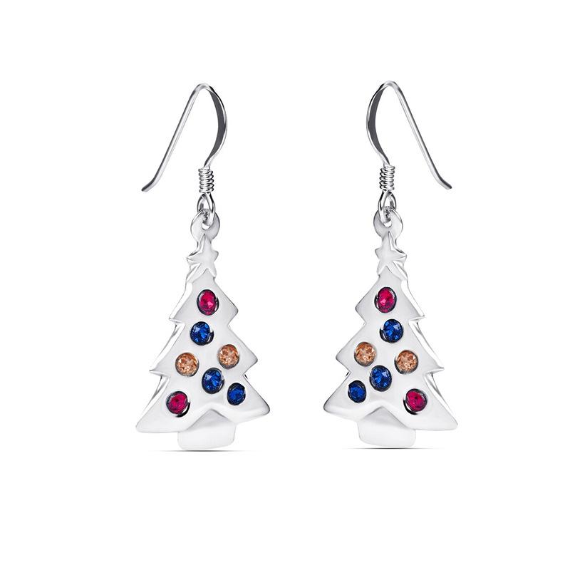 Christmas Tree Colorful Earrings For Women, Micro-Inlaid Popular Christmas Holiday Earrings, Super Fashion Jewelry