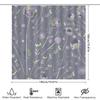 Purple Floral Shower Curtain Decorative Watercolor Print Bath Linen Wall Hanging Home Accessories For Bathroom