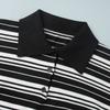 Autumn American Retro Striped Sweater Women's Collar Knit T-shirt Slimming Design Office Versatile Knitted Undercoat Top
