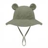 Cartoon Bear Kids Sunshade Bucket Cap Breathable Folding Baby Sun Hat Children Fisherman Hat  Girls