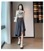 Women's Korean Style A-Line Half-Skirt, Versatile Mid-Length, Slimming Flare, Spring/Autumn Fashion.