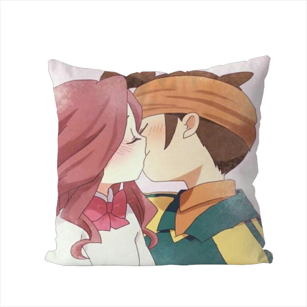 Anime Inazuma Eleven Pillow Case For Car Sofa Decorative Home Doublesided Print Plush Square Throw Pillow Cushion Cover