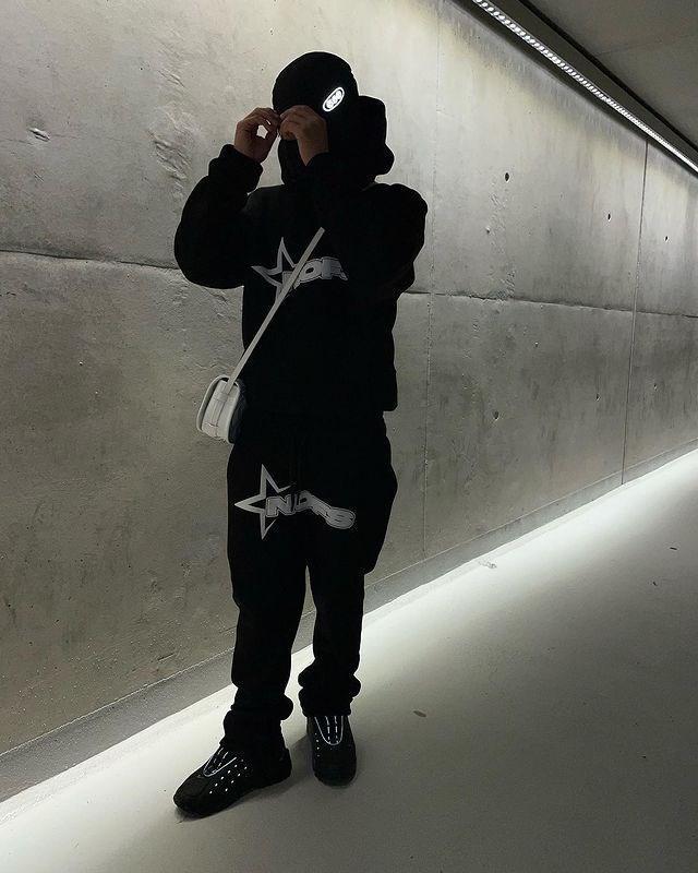 Gothic Punk Rock Letter Hoodie & Sweatshirt Set - Trendy Streetwear