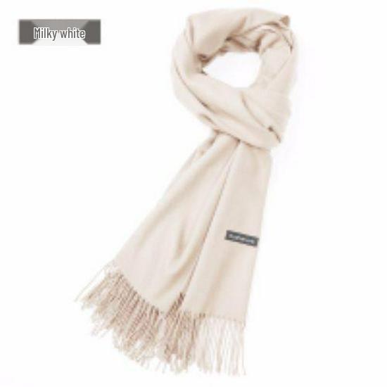 Women's Faux Cashmere Warm Scarf - Autumn/Winter Solid Color Korean Style Shawl