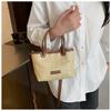 Summer Vacation Style Woven Rope Handled Beach Tote Bag Trendy Rattan Basket Shoulder Crossbody Bag