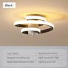 Modern LED Ceiling Light Black/White Spiral Line For Living Room Bedroom Hallway Aisle Entrance Study Indoor Lighting Fixtures
