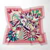 70cm*70cm  Foulard Chiffon Women Square Foulard Lady's Neck Hair Scarves Design Printed Head Kerchief Fashion Girl Scarfs