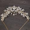 Sparkling Rhinestone Headdress Luxury Bridal Tiaras Head Chain Women Hair Jewelry  Bridal Party