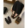 Korean version cross strap light mouth single shoes women's 2025 autumn bow Mary Jane shoes low heel round head cute youth ladyshoes