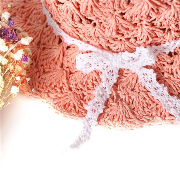 POPETPOP Pets Foldable Straw Hat Topee Lace Ribbon Bow Bohemia Cap for Beach Summer Sun Size S National Flag