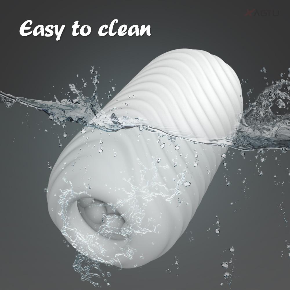 Silicone Pocket Pussy Stretchable Male Masturbation Goods Glans Stimulator Open-ended Penis Massager Trainer Adult Sex Toy Men