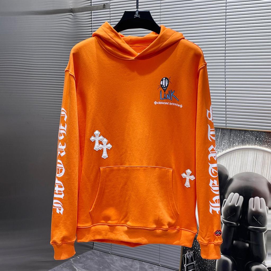 8302 CHROME HEARTS 2026 Neues Frühjahrs- und Herbst-Plus-Size Dünner Stil Klassischer Stil Logo Kapuzenpullover für Paare