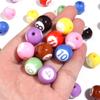 10/50Pcs Colorful Billiards Shape Round Beads Loose Spacer Acrylic Beads For DIY Bracelet Keychain Jewelry Making Accessories