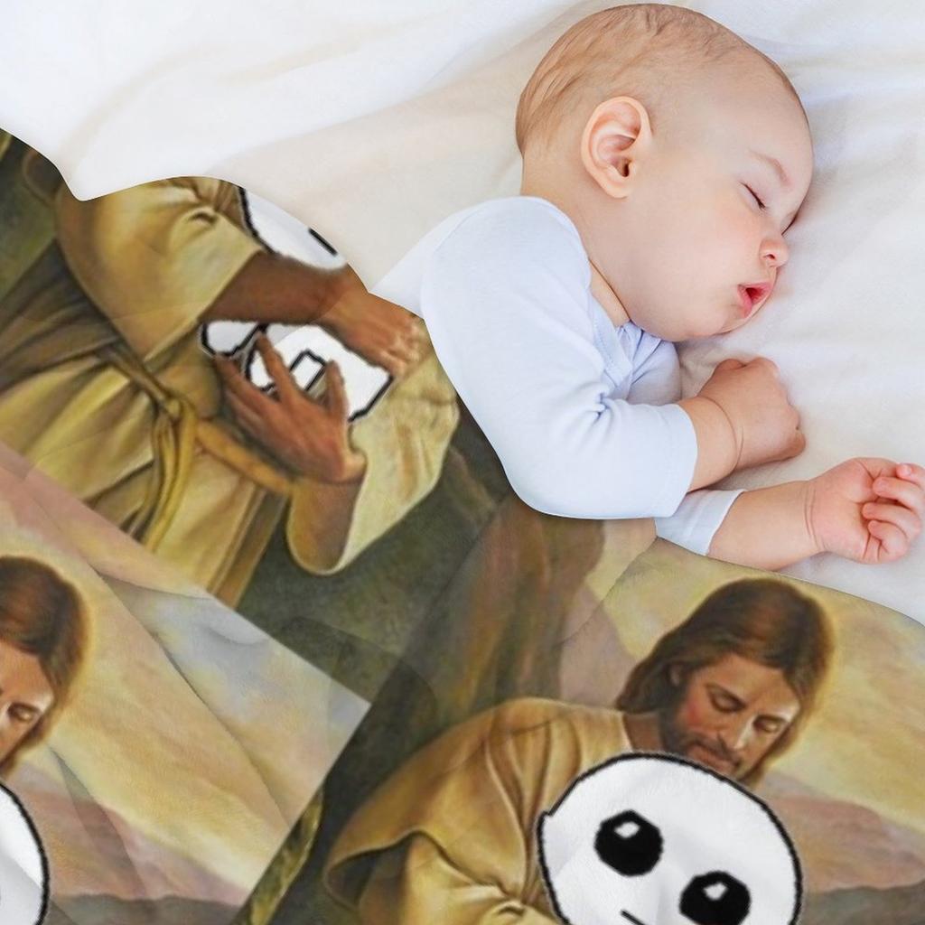 jesus holding autism creature tbh creature Throw Blanket decorative Plaid on the sofa Summer Beddings Blankets For Bed Blankets