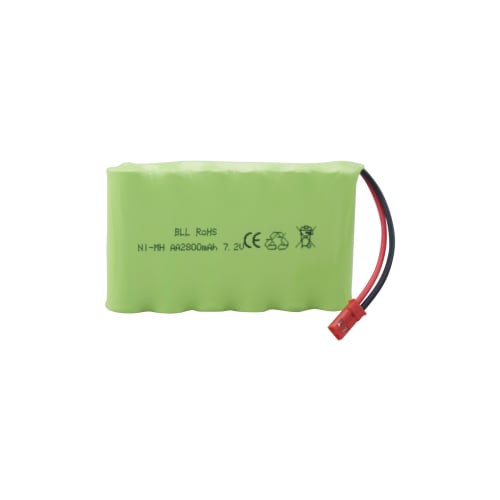 2PCS 7.2V 2800mAh AA Rechargeable NiMH Batteries with JST-2P Plug and USB Charging Cable, New Version for TR-211, TR-212, TR-215, and 550 RC Excavator